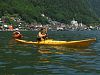 Kayak - beginner training at lake Wolfgangsee