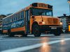 US Schoolbus als Standbar